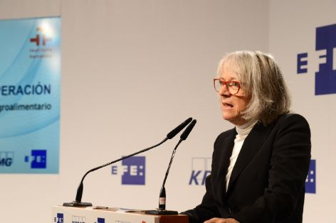 Hoy, en Madrid, en un foro organizado por la agencia Efe y KPMG