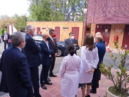 Hoy, durante su visita a las instalaciones en Aravaca (Madrid)