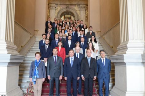 Hoy, en la sede del ministerio  