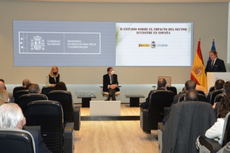 Esta mañana, en la presentación del II Estudio de Impacto del Sector Ecuestre en España 
