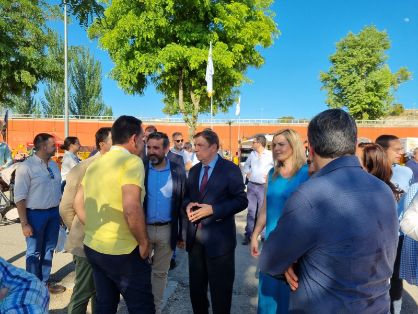 DURANTE SU VISITA A LA FERIA FUTUROLIVA, EN BAEZA (JAÉN)  