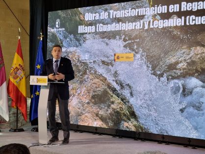HOY, EN SU VISITA A LAS OBRAS DEL PROYECTO DE TRANSFORMACIÓN EN REGADÍO EN LA MARGEN IZQUIERDA DEL RÍO TAJO