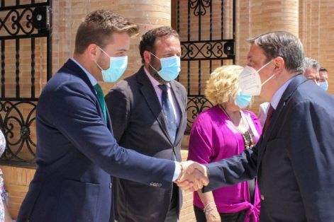 Hoy, en una visita a la zona de producción arrocera del Guadalquivir 