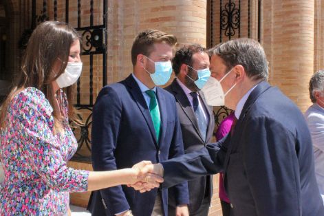Hoy, en una visita a la zona de producción arrocera del Guadalquivir 