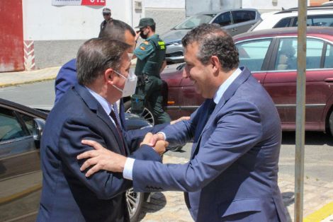 Hoy, en una visita a la zona de producción arrocera del Guadalquivir 