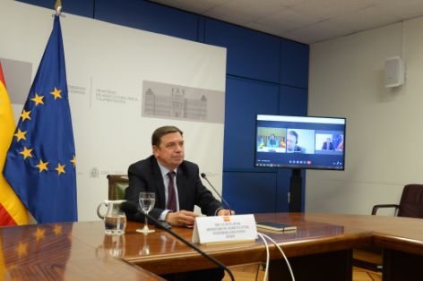 Hoy, en una reunión por videoconferencia con el ministro de Política Agraria y Alimentación de Ucrania  