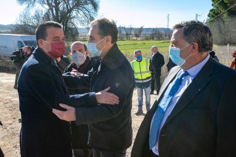 HOY, EN SU VISITA A LAS OBRAS DEL PROYECTO DE TRANSFORMACIÓN EN REGADÍO EN LA MARGEN IZQUIERDA DEL RÍO TAJO