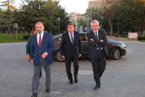 Hoy, en una visita a la Feria Internacional de Producción Animal de Zaragoza  