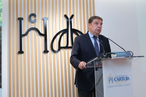 Hoy, en la clausura del Congreso Internacional sobre Seguros Agrarios, en Jerez de la Frontera (Cádiz)