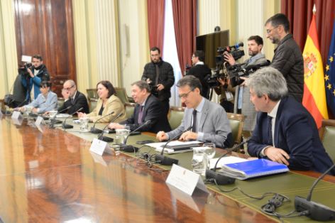 Hoy, en la reunión con las organizaciones profesionales agraria Asaja, COAG y UPA