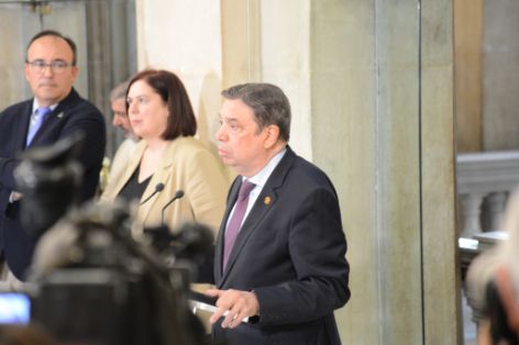 Hoy, en la reunión con las organizaciones profesionales agraria Asaja, COAG y UPA