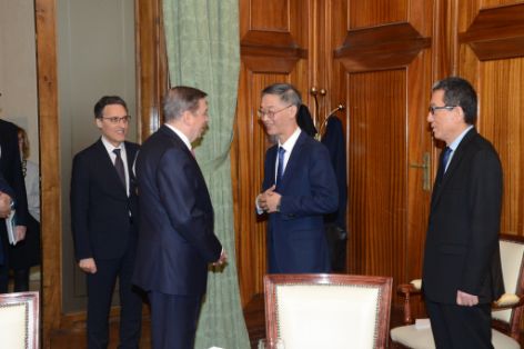 Hoy, en una reunión con el embajador chino en España, Yao Jing 