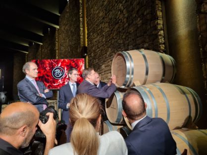 Hoy, en Haro (La Rioja), en el centenario de Bodegas Ramón Bilbao