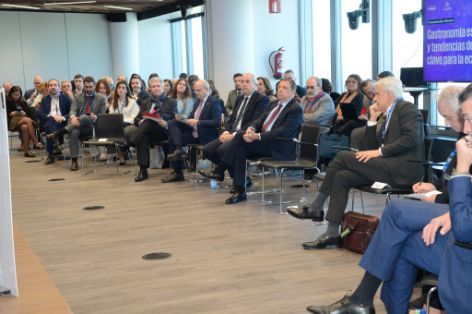 Hoy, en la presentación de un informe de KPMG sobre gastronomía española