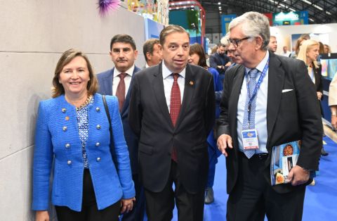 Hoy, en Vigo, en la inauguración de la feria Conxemar