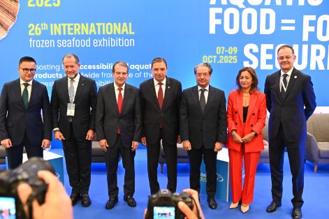 Hoy, en Vigo, en la inauguración de la feria Conxemar