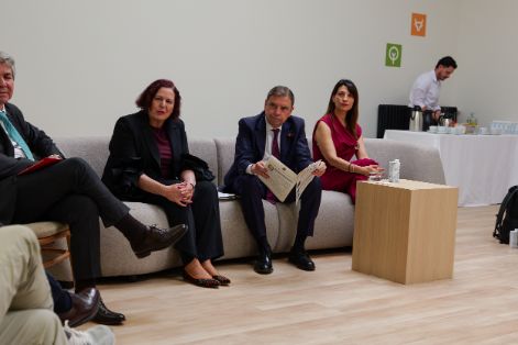 Hoy, en un encuentro con empresas emergentes en La Vega Innova