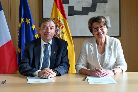 Hoy, en el marco de la visita de Estado del presidente Macron a España
