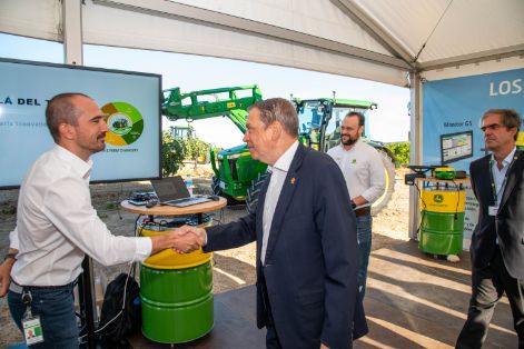 Hoy, en un evento de la empresa John Deere en su sede de Parla (Madrid)