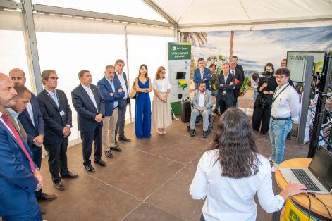 Hoy, en un evento de la empresa John Deere en su sede de Parla (Madrid)