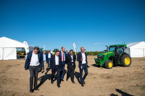 Hoy, en un evento de la empresa John Deere en su sede de Parla (Madrid)