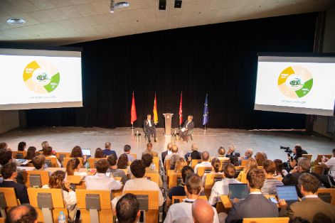 Hoy, en un evento de la empresa John Deere en su sede de Parla (Madrid)