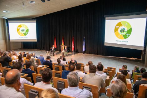 Hoy, en un evento de la empresa John Deere en su sede de Parla (Madrid)