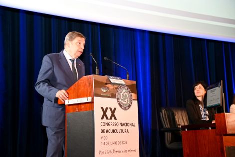 Hoy, en Vigo, en la inauguración del XX Congreso Nacional de Acuicultura 