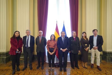 Hoy, en la firma de un convenio de colaboración con Paradores 