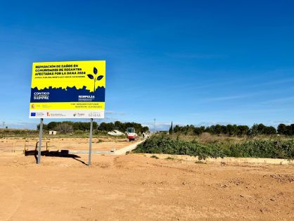 Visita de la secretaria de Estado a las obras de reconstrucción 