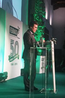 En el acto conmemorativo del 50 aniversario de la cooperativa láctea FEIRACO en Santiago de Compostela 