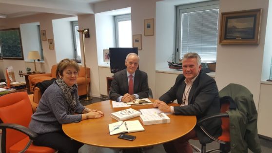 Hoy, en la sede de la Secretaría General de Pesca 