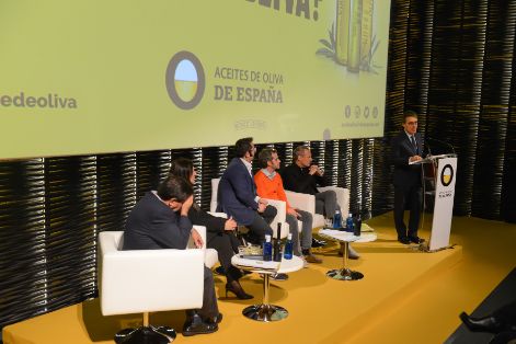 Hoy, en la presentación de resultados y de la nueva campaña de promoción de Aceites de Oliva de España