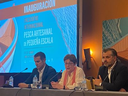 EN LA INAUGURACIÓN DEL ENCUENTRO INTERNACIONAL DE PESCA ARTESANAL DE PEQUEÑA ESCALA, EN CONIL DE LA FRONTERA (CÁDIZ)  