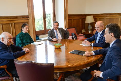 Hoy, en la sede del ministerio 