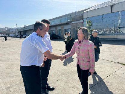 Hoy, en Vigo, en el acto de conmemoración del XXV aniversario del buque oceanográfico Vizconde de Eza