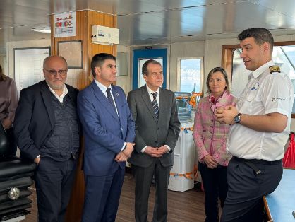 Hoy, en Vigo, en el acto de conmemoración del XXV aniversario del buque oceanográfico Vizconde de Eza