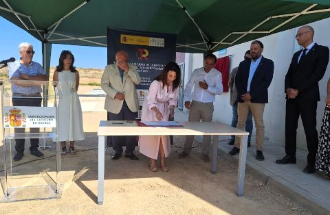 Acto de entrega de las nuevas infraestructuras, en Huesca