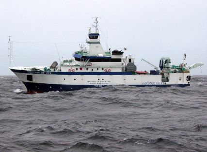 A bordo del buque Vizconde de Eza