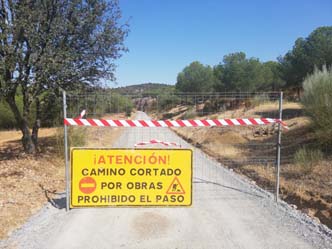 Las obras de acondicionamiento en el Camino Natural Vía Verde del Guadiato se paralizan temporalmente