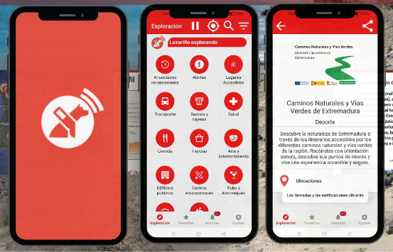 Aplicación Lazarillo en Extremadura