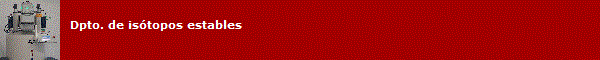 Logo Dpto. Isótopos Estables