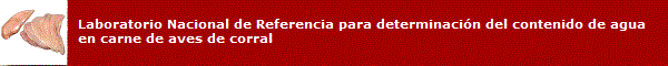 Logo LNR para determinación del contenido de agua en carne de aves de corral