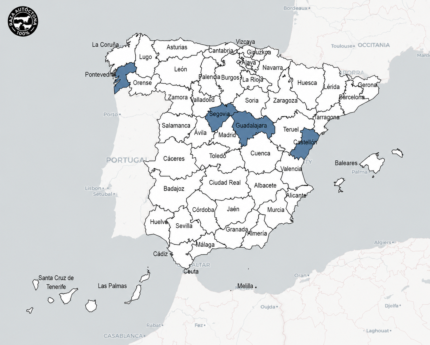 Mapa censos Conejo Antiguo Pardo Español