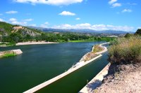 Weir and canal on the right of the Ebro. Bajo Ebro. Xerta
