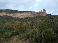 Peña Falconera or Huevo de Morrano, a curious rock formation that stands out over the pine groves 
