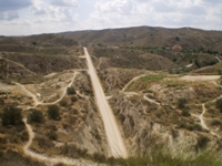Paisaje típico de zonas áridas que se observa en la ruta