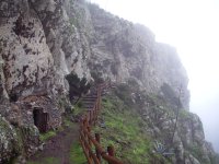 Vista general del camino al filo del barranco de Las Lajas
