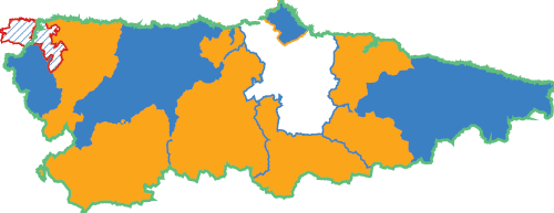 Mapa de la Comunidad de Asturias