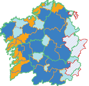 Mapa de la Comunidad de Galicia